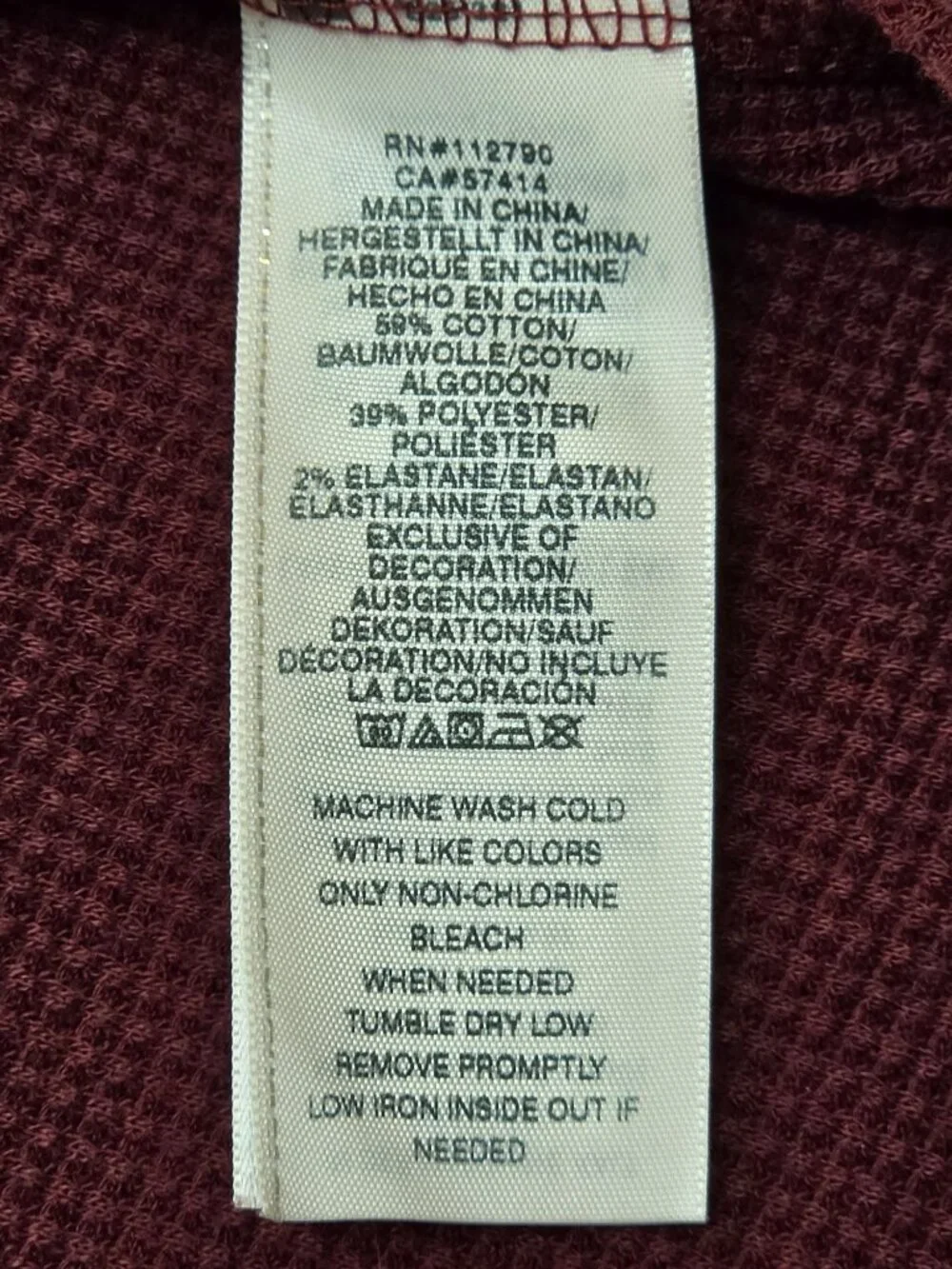 True Religion Waffle Knit Henley XXL